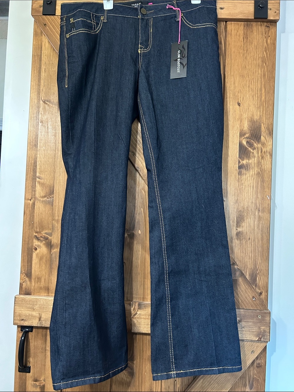 torrid Dark Indigo Bootcut Jeans with Contrast Stitching